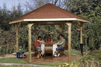 WEKA Sitzlaube, sechseckdach Zeltdach, sechseckig, BxT: 399x461 cm Gartenpavillon