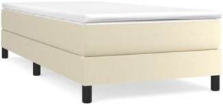 vidaXL Boxspringbett Creme 80x200 cm Kunstleder [3120666]