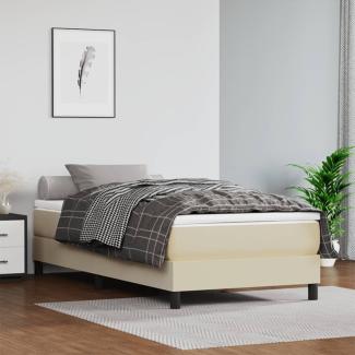 vidaXL Boxspringbett Creme 80x200 cm Kunstleder [3120666]