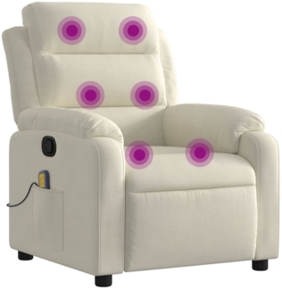 vidaXL Massagesessel Creme Samt 373520