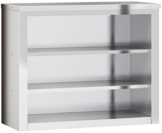 vidaXL Küchen-Wandschrank mit Ablagen Edelstahl 376446