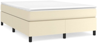 vidaXL Bettgestell Creme 140x190 cm Kunstleder 3121043