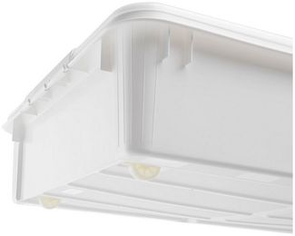 Orthex Aufbewahrungsbox SmartStore Bettroller 60L mit Deckel und Rollen, transparent weiss