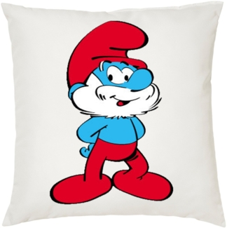Blondie & Brownie Dekokissen Papa Schlumpf Schlumpfine Schlümpfe Kissen mit füllung