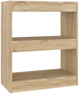 vidaXL Bücherregal/Raumteiler Sonoma-Eiche 60x30x72 cm 811649