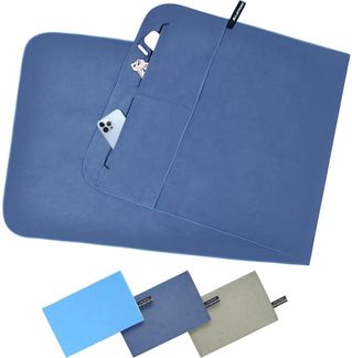 130x50 cm Mikrofaser Sporthandtuch Strand Sauna Fitness Blau