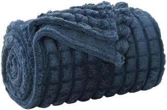 Überwurfdecke, Wohndecke Marineblau 150 x 130 cm Fleece