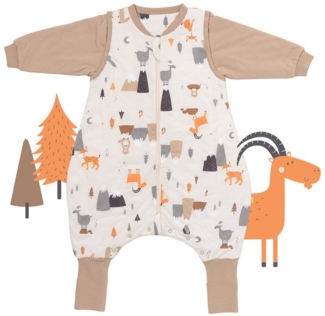 Schlummersack Kinderschlafsack Schlafsack mit Füßen und umklappbaren Bündchen, 2.5 Tog OEKO-TEX