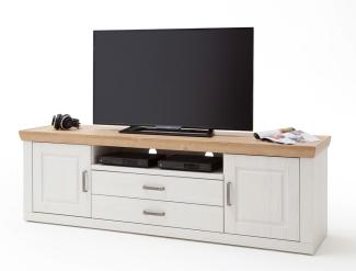 Lowboard Bruneck 8 Pinie weiss Nb 198 x 63 x 52 cm TV-Board Wohnzimmer