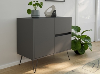 Sideboard Yako 80cm 2 SoftClose 1 Tür Grafit : Grafit