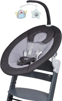 BabyGO 'Homey' Babywippe und Family Hochstuhl Set dark grey /grey inkl. Adapter