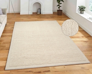 my home Wollteppich Wolly Rahmen, handgewebt, Wolle, rechteckig, Höhe: 14 mm, einfarbig, Teppich, Wohnzimmer, Schlafzimmer, Esszimmer