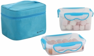 BeNomad Lunchbox 2 luftdichte Behälter Transporttasche Blau SEP109B