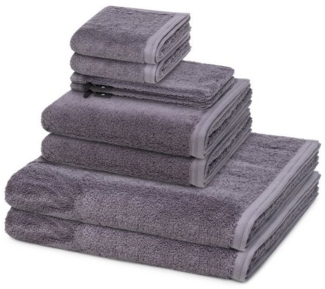 Vossen Handtuch Set 8er Pack Vegan Life, Walkfrottee (Spar-Set, 8-St), 2 X Wasch- 2 X Gäste- 2 X Dusch- 2 X Handtuch im Set - Baumwolle