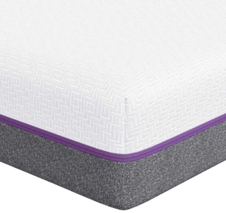 vidaXL Matratze Weiß und Grau 140 x 190 cm Memory Foam 4106329