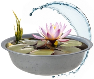 Spetebo Pflanzkübel - Mini Teich Garten Schale (Anzahl, 1 St, Stück), wetterfestes und robustes Material