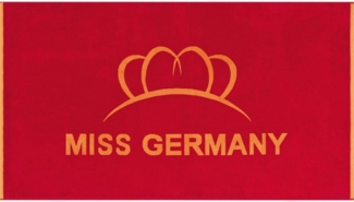Miss Germany Strandtuch Miss Germany, Velours (1-St), Velours, mit großem Logo-Motiv