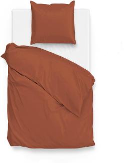 Zo!Home Bettwäsche Satinado 200x220 100% Baumwolle Mako-Satin Copper Orange