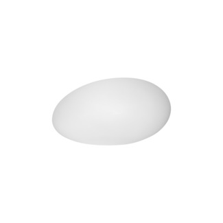 Große Stein Solarleuchte ,Globy', Dämmerungssensor, weiß, 40cm, warmweiß