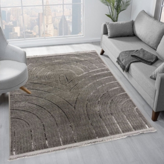 Vimoda Teppich Wohnzimmer Teppich Boho Design sehr Weich extra Dünn, Rechteckig, Höhe: 5 mm, Teppich 3D kurzflor Esszimmer, Schlafzimmerlur & Küche Glänzend