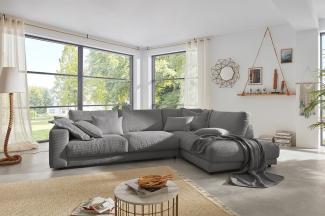 KAWOLA Ecksofa MADELINE, Sofa Cord, Recamiere rechts od. links, versch. Farben