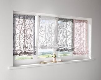 Rollo Raffrollo, heine, transparent, Hakenaufhängung