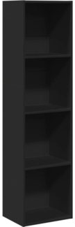 vidaXL Bücherregal Schwarz 40x30x152 cm Holzwerkstoff 857877