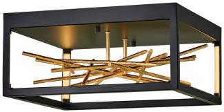 Elstead Styx LED Deckenleuchte schwarz gold 3000K