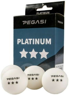 Pegasi 3-Sterne Tischtennisbälle 6Stk. Weiß