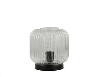 HOME DELUXE Tischlampe aus Glas LILY - Transparent
