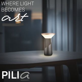 Briloner Leuchten LED Tischleuchte PILIA, LED wechselbar, Warmweiß, 15x24 cm, Akku tauschbar, Indoor/Outdoor, Wohnzimmer, Balkon