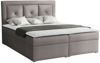 Boxspringbett Moden Plus Box, Grau, 140x200 cm