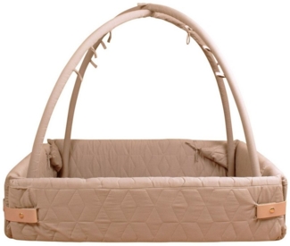FILIBABBA Babybett Beige Baby Gym Aktivitätsnest, Hochwertige Spielmatte-bogen Filibabba