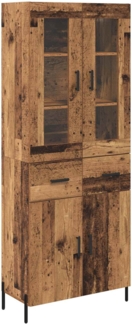 vidaXL Highboard Wandmontiert Altholz 69,5 x 34 x 180 cm Holzwerkstoff 3415652