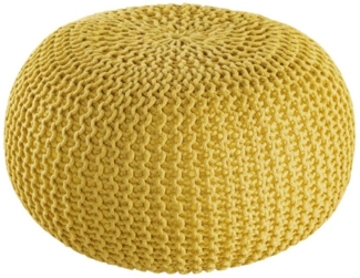 Pouf PREMIUM ø45cm Sitzhocker Strickpouf Innen Terrasse Pool Garten nachhalti...