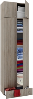 VCM Kleiderschrank Vandol 912250 Sonoma-Eiche (Sägerau) B. 70 x H. 238 x T. 40 cm