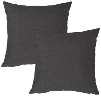 Haus und Deko Kissenbezug Kissenbezug 2er Set Struktur Leinenoptik Kissenhülle Deko Kissen Doppe, (2 Stück)
