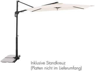 Doppler ACTIVE Pendel Green Edition 240 x 135 cm Pendelschirm Sonnenschirm Ampelschirm 4 Farben 820 Natur