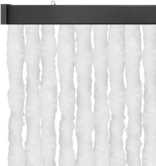 Flauschvorhang 140x220 Unistreifen weiß