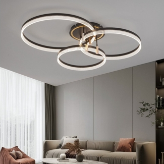 Euroton LED Deckenleuchte LED Deckenleuchte Fernbedienung Lichtfarbe/Helligkeit einstellbar, LED fest integriert, mit Fernbedienung kaltweiß-warmweiß, 7000k-3000k stufenlos einstellbar, Nicht zutreffend