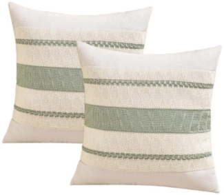 Kaket Kissenbezug Boho-Stil Dekoration, weicher Kissenbezug aus Baumwoll-Leinen-Weberei, (2 Stück), Weben