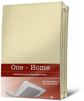 One Home Spannbettlaken Winter, Baumwolle, Gummizug: rundum, (1 Stück), kuschelig warm und flauschig