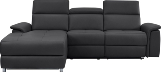 Places of Style Ecksofa Pareli, L-Form, 259cm,m. Recamiere, Echtleder, Kunstleder, Webstoff, man. o. elektr. Relaxfunktion, USB/Kopfteilverstellg u. LED