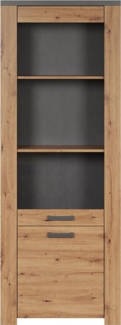 Vitrine Franka / Follow , Holzwerkstoff , Holzfarben , 73 x 199 x 40 cm