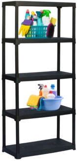 Steckregal Kunststoff Standregal Vorratsregal Haushaltsregal Regal Abstellkammer Vorratskammer Keller Lager 5 Böden 80 x 40 x 176 cm