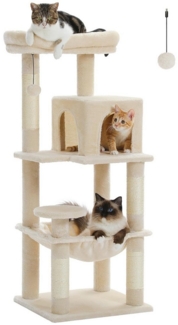 Purpurra Kratzbaum Katzenbaum mit Metall Plüsch Hängematte 116cm/ 143 cm