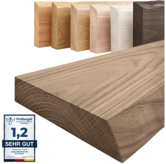 LAMO Manufaktur Wandregal Pure: ohne Montage Set 40 cm, Komplett-Set, 40mm stake Massivholzplatte
