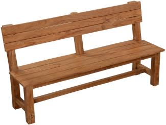 Inko Teakholz-Sitzbank Abacus recyceltes Teak 170x54,5x89,5 cm Gartenbank Holzbank