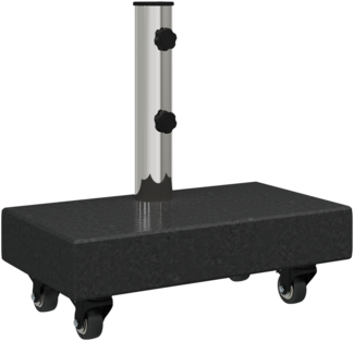 vidaXL Schwenkbarer Sonnenschirmständer für Ø38/48mm Stangen, schwarzer Granit, 25 kg, rechteckig 42006588