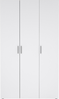 Calicosy 'LANA' Schrank mit 3 Türen Dekor Eiche und glänzendem Weiß H200,9 cm - Weiß